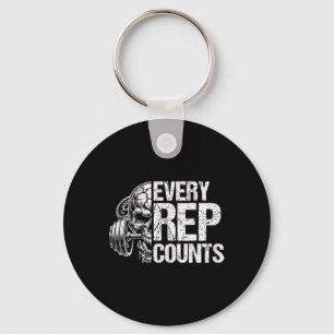 Every Rep Counts Weightlifter Bodybuilding Bodybui Key Ring