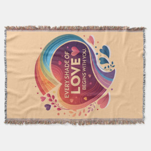 Every Shade of Love Throw Blanket