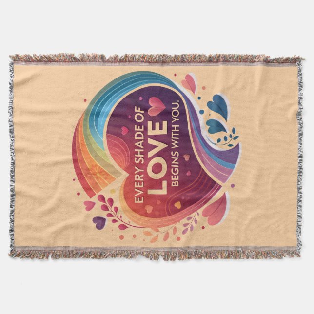 Every Shade of Love Throw Blanket (Front)