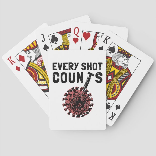 Every Shot Counts. Get Your Vaccine Shots Playing Cards (Back)