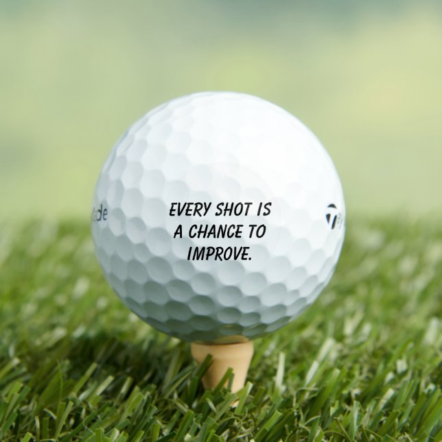"Every Shot Is a Chance to Improve' Positive Mind Golf Balls (Insitu Tee)