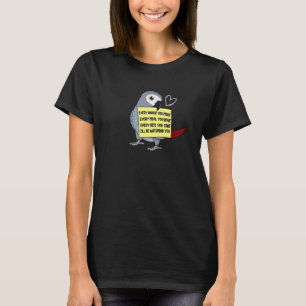 Every Snack Meal or Bite I African Grey Parrot T-Shirt
