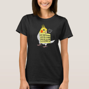 Every Snack Meal or Bite I Lutino Cockatiel Parrot T-Shirt