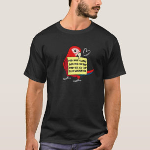 Every Snack Meal or Bite I Scarlet Macaw Parrot T-Shirt
