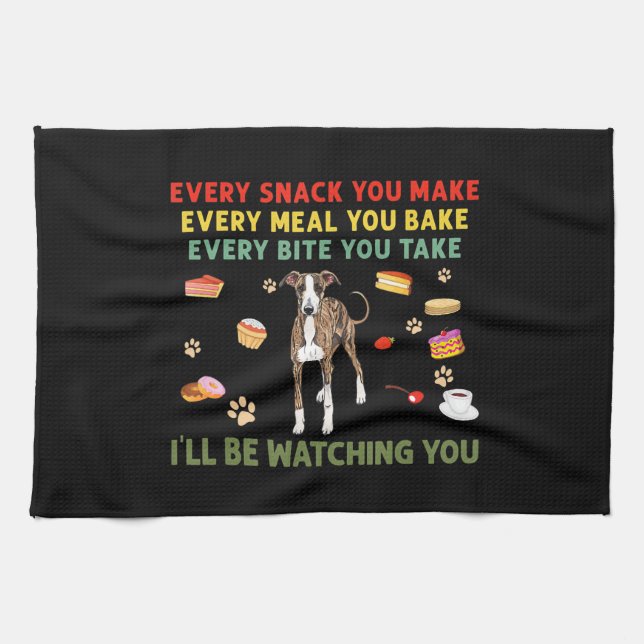 Every snack you make every meal you bake italian tea towel (Horizontal)