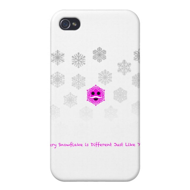 Every Snowflake is Different iPhone Case (Back)