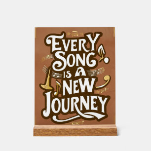 Every Song Is A New Journey option 2 Acrylic Sign