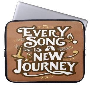 Every Song Is A New Journey option 2 Laptop Sleeve