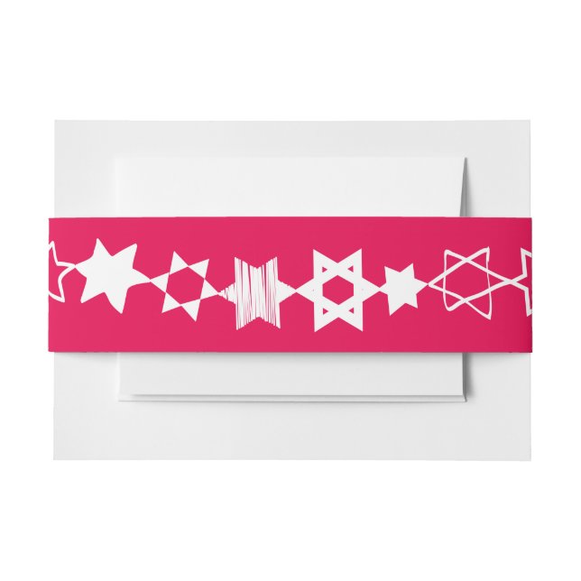EVERY STAR IS UNIQUE Bar Mitzvah Invitation Wrap Belly Band (Front Example)