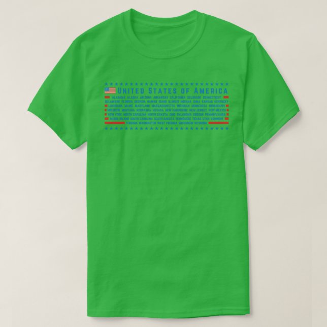 Every State of America T-Shirt (Design Front)