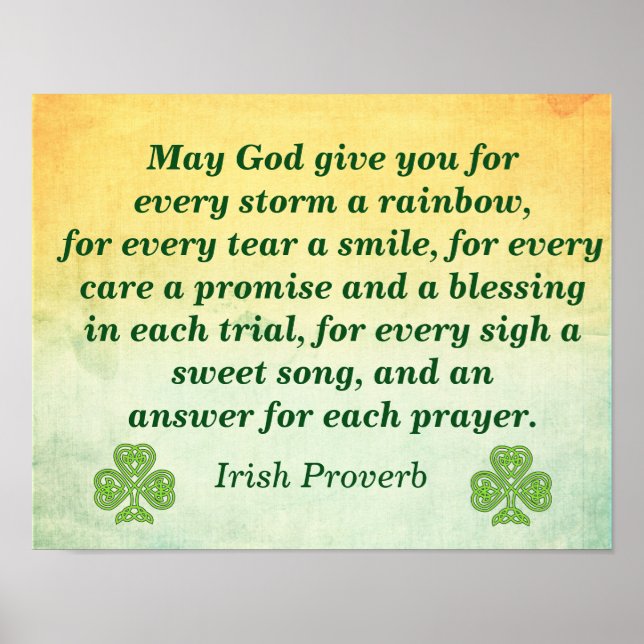 Every Storm -- Irish Quote -- Poster Print (Front)