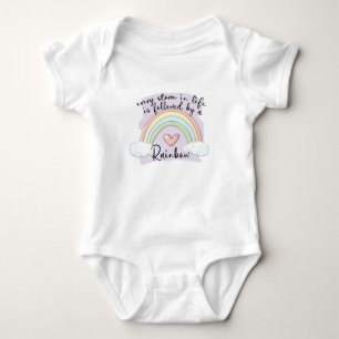 "every storm is followed by a rainbow" baby  bodysuit
