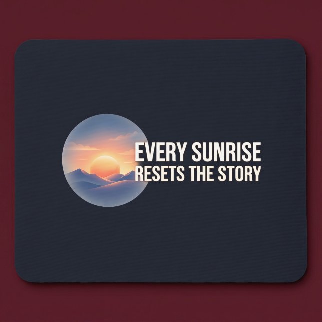 Every Sunrise Resets The Story Mouse Pad (Creator Uploaded)