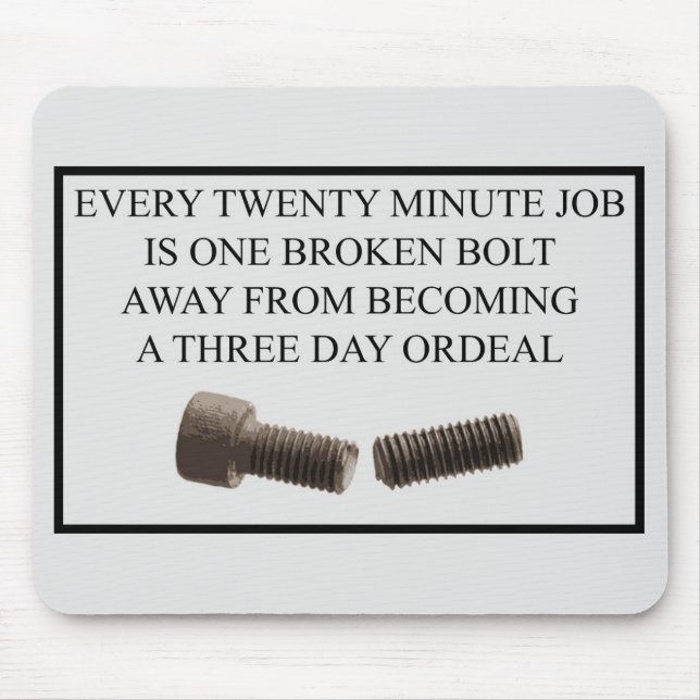 Every Three Minute Job Mouse Pad (Front)