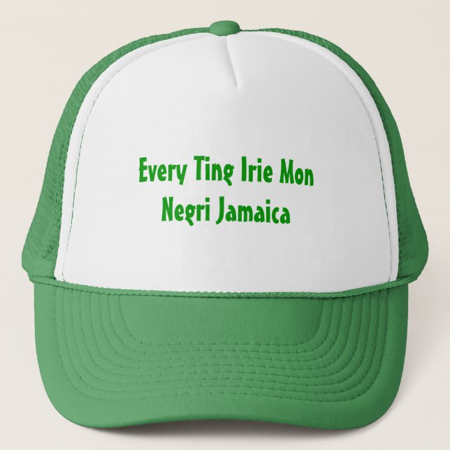 Every Ting Irie Mon Negri Jamaica Trucker Hat (Front)