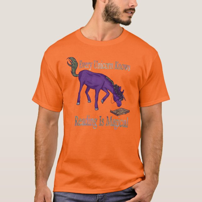 Every Unicorn Knows Reading Is Magical Colour Tee (Front)
