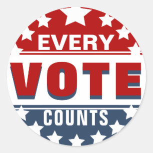 Every Vote Counts Classic Round Sticker
