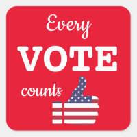 Every Vote Counts Custom Size Sticker