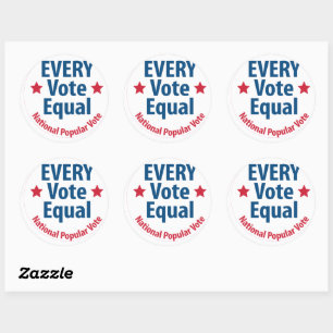 Every Vote Equal Button Classic Round Sticker