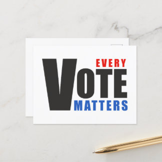 Every Vote Matters - your vote is your power Postcard