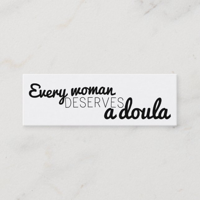 Every woman deserves a doula - business cards (Front)