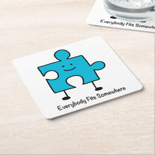 Everybody Fits Somewhere Paper Coaster