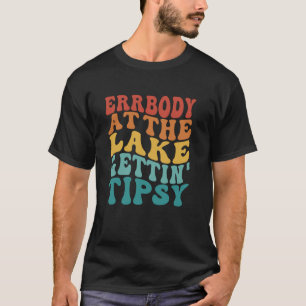 Everybody in the lake getting tipsy retro groovy L T-Shirt