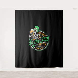 Everybody In The Pub Getting Tipsy St Patricks Day Tapestry