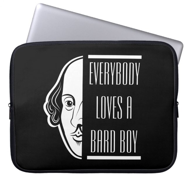 Everybody Loves A Bard Boy Shakespeare Thespian Laptop Sleeve (Front)