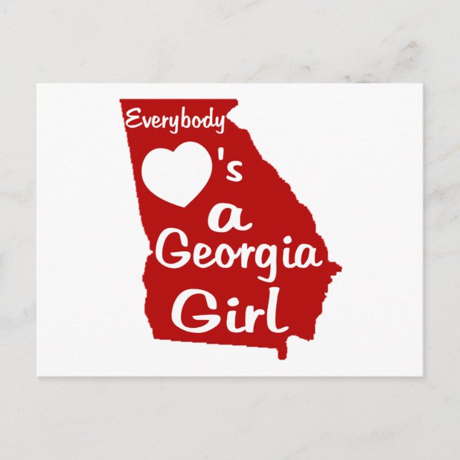 Everybody Loves a Georgia Girl Postcard (Front)