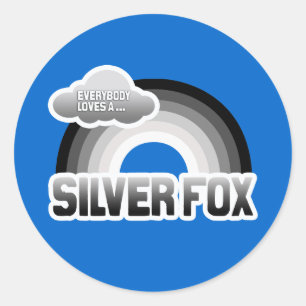 Everybody Loves a Silver Fox Classic Round Sticker