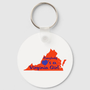 Everybody Loves a Virginia Girl Key Ring