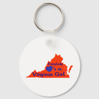 Everybody Loves a Virginia Girl Key Ring