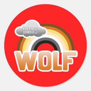 Everybody Loves a Wolf Classic Round Sticker