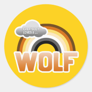 Everybody Loves a Wolf Classic Round Sticker