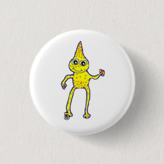 Everybody loves friendly aliens! 3 cm round badge