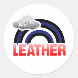 EVERYBODY LOVES LEATHER CLASSIC ROUND STICKER