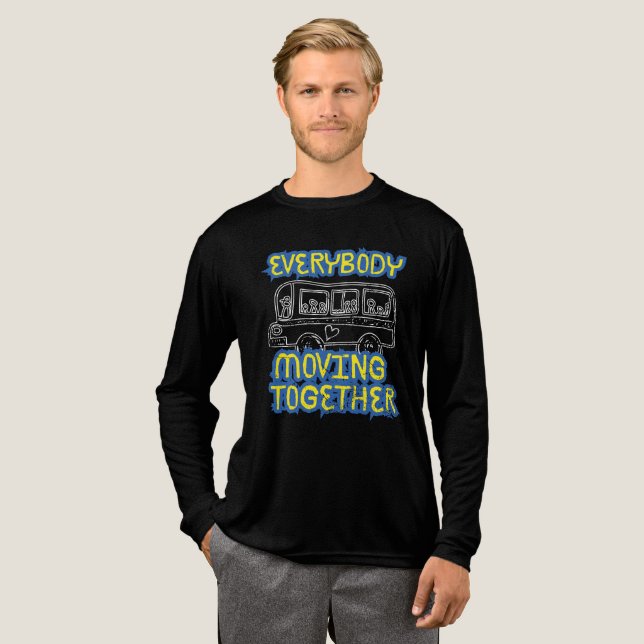 Everybody Moving Together. EMTR01 Tri-Blend Shirt (Full Front)