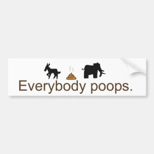 Everybody Poops Bumper Sticker