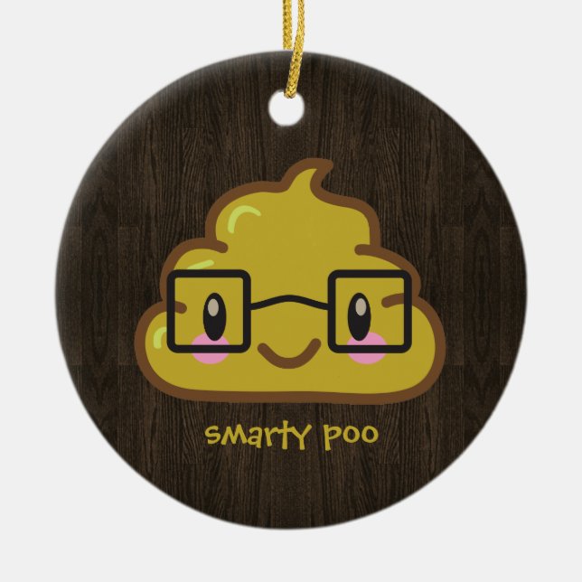 everybody poops ceramic tree decoration (Front)