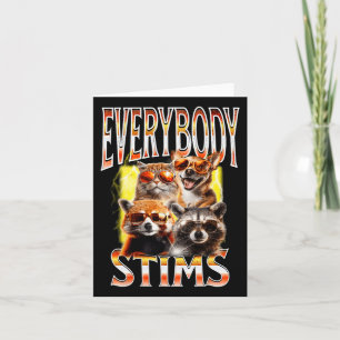 Everybody Stims Autism Awareness Bootleg Neurodive Card
