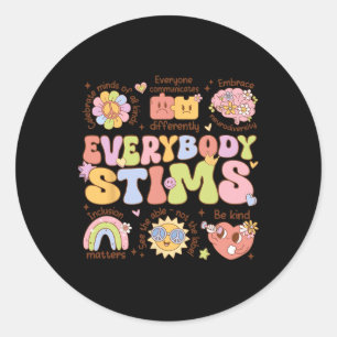 Everybody Stims Autism Awareness Special Education Classic Round Sticker