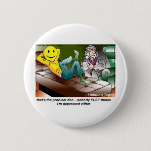 Everybody's In Therapy Funny Tees Mugs Cards Gifts 6 Cm Round Badge