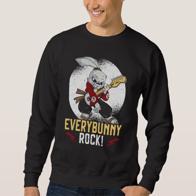 Everybunny Rock Rabbit Whisperer Animal Bunny  Roc Sweatshirt (Front)