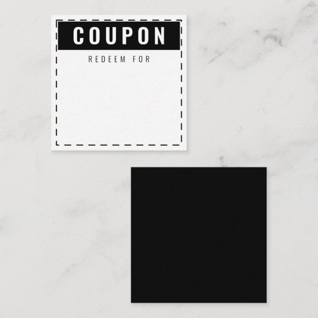 Everyday Coupons | Blank Classic Black Card (Front/Back)
