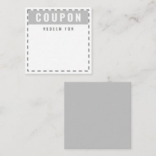 Everyday Coupons Blank Light Grey Card