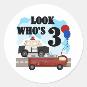Everyday Heroes 3rd Birthday Classic Round Sticker