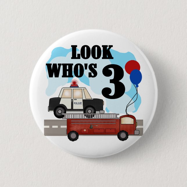Everyday Heroes 3rd Birthday Tshirts and Gifts 6 Cm Round Badge (Front)
