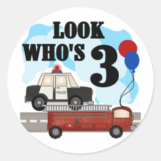 Everyday Heroes 3rd Birthday Tshirts and Gifts Classic Round Sticker