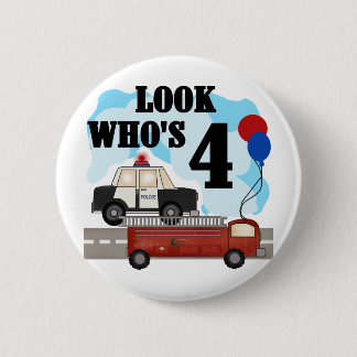 Everyday Heroes 4th Birthday 6 Cm Round Badge